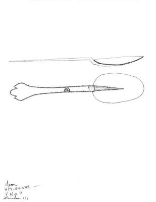 Artifact Drawing - Pewter Spoon